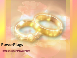 PowerPoint Template - Wedding rings background